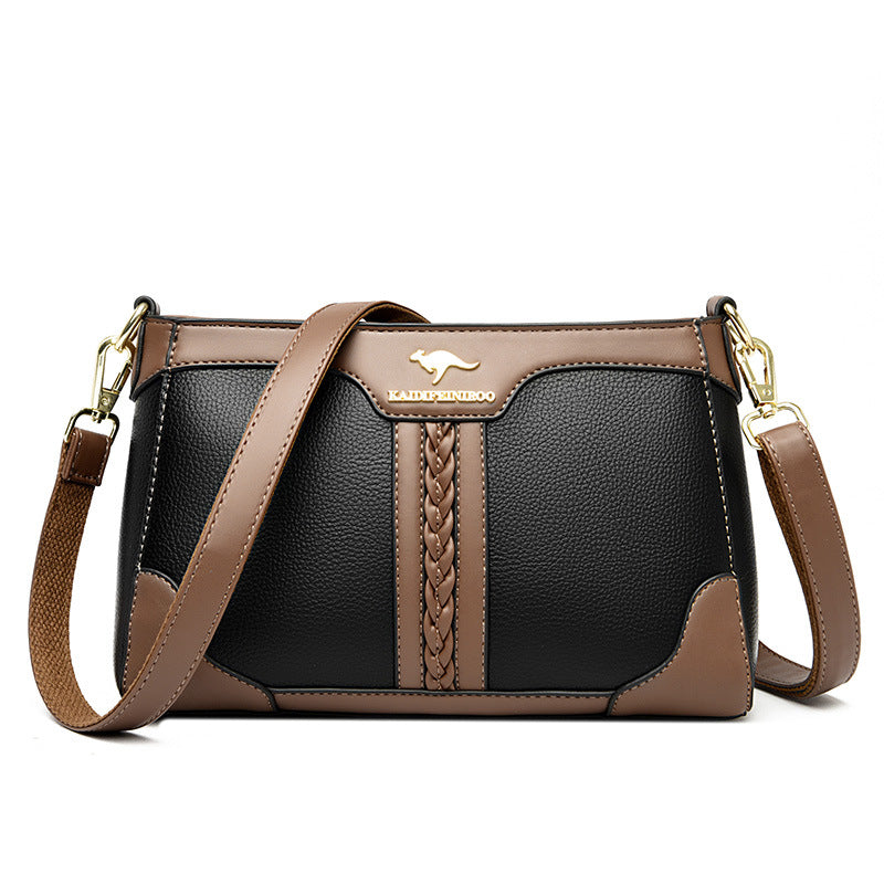 Women's Trendy Fashion Color Contrast Mother Bags
