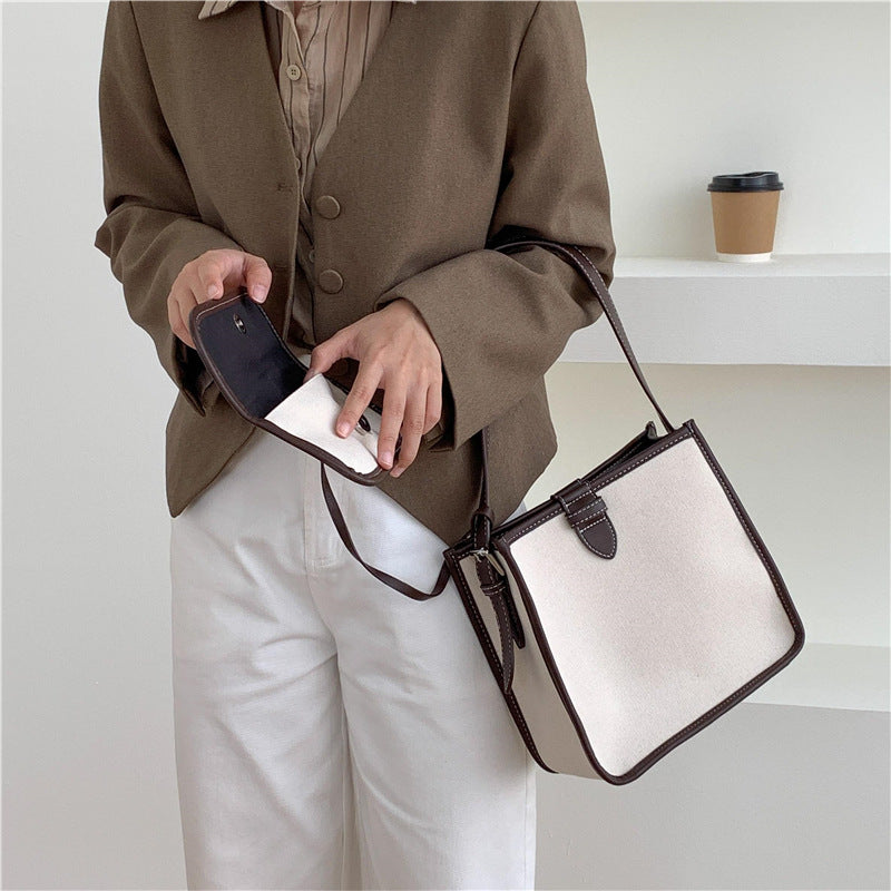Women's Style Canvas Commuter High-grade Large Capacity Shoulder Bags