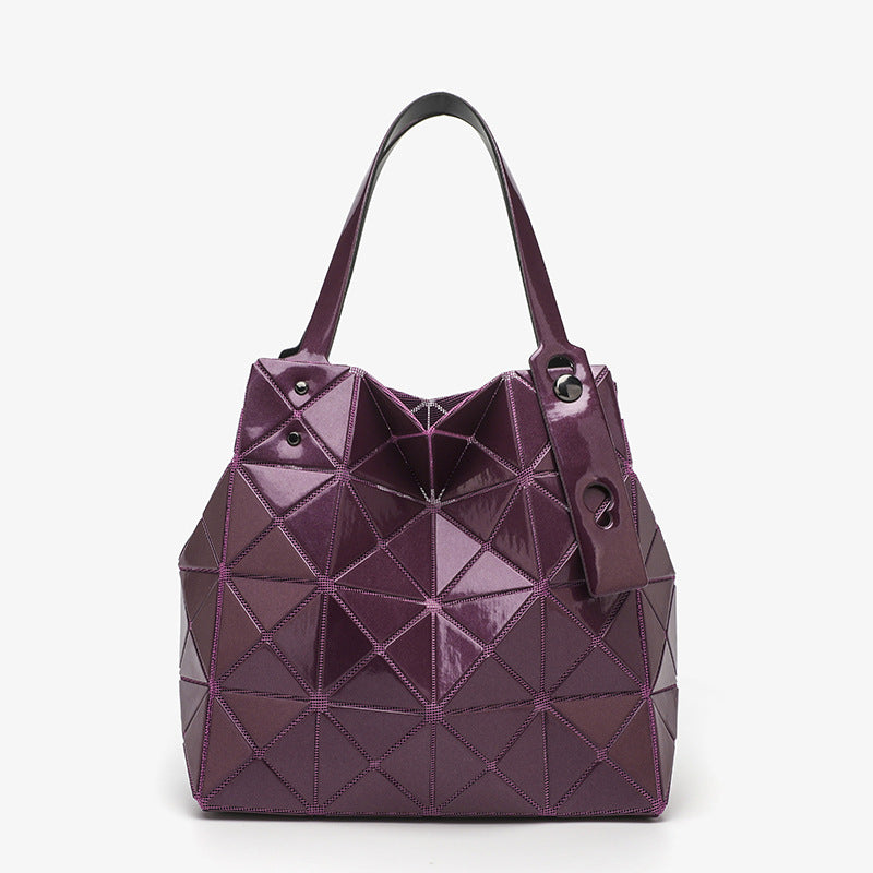 Women's Diamond Box Geometric Portable Trendy Triangle Shoulder Bags