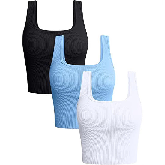 Women's Solid Color Sexy Sports Running Fitness Tops