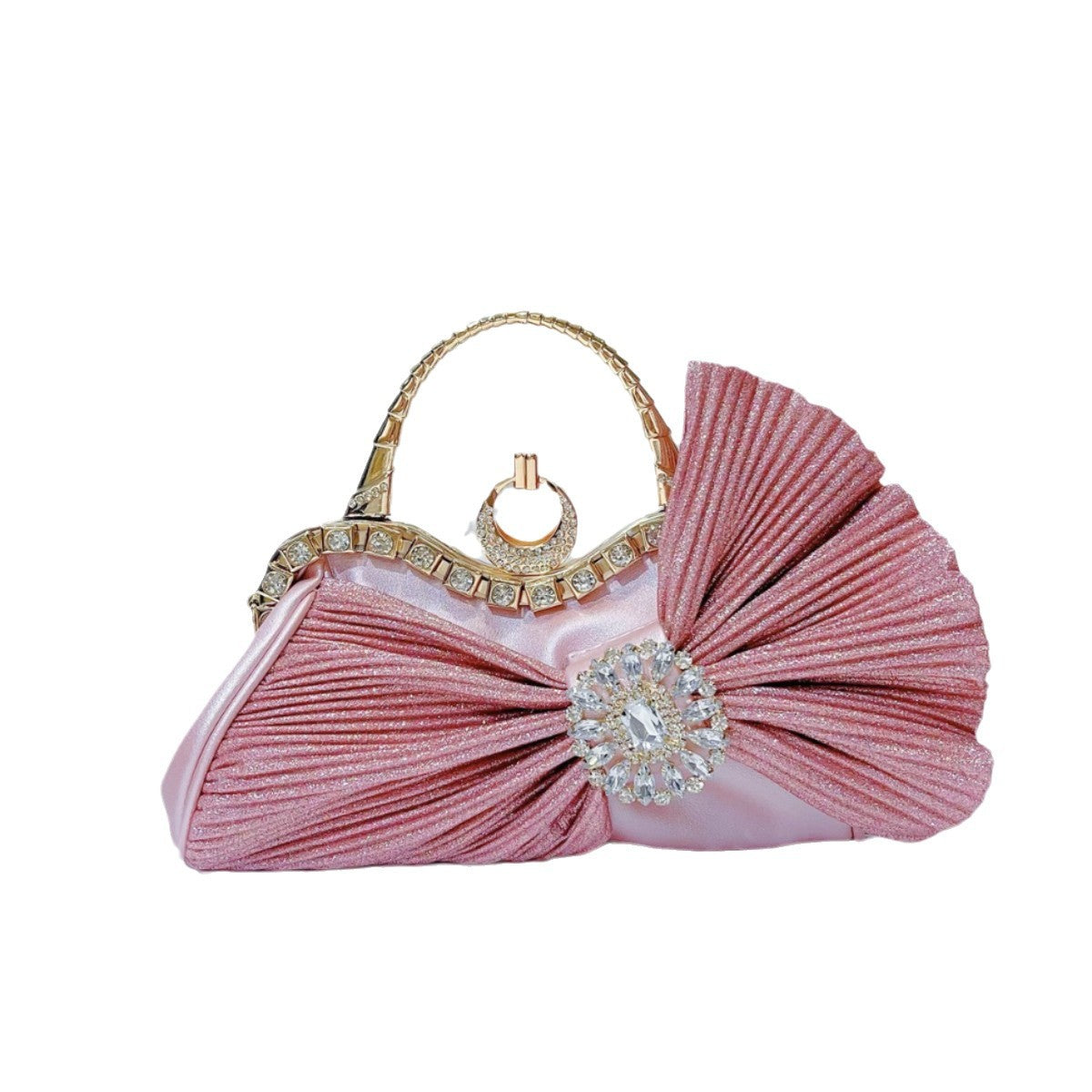 Women's Shiny Diamond Studded Hand Banquet Kelly Handbags