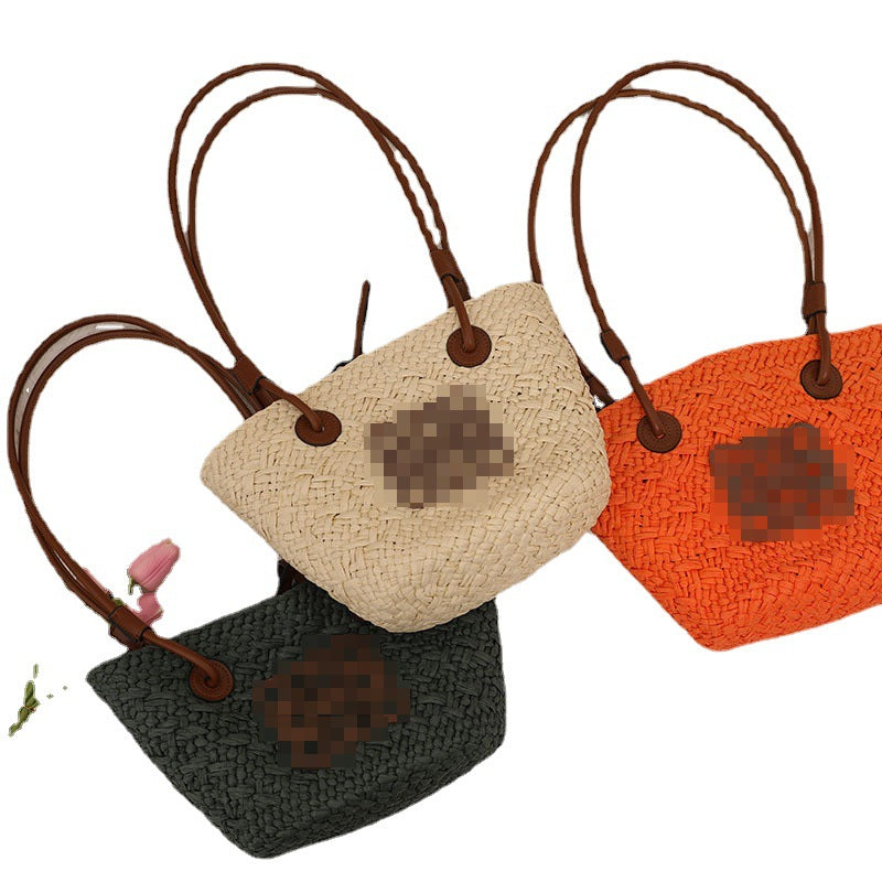 Women's Straw Hand-woven Rattan Weave Summer Seaside Bags