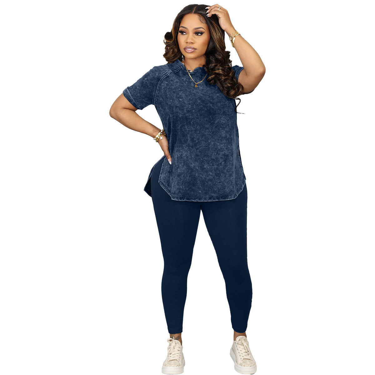 Women's Fashion Wear Printed Casual Sports Two-piece Suits