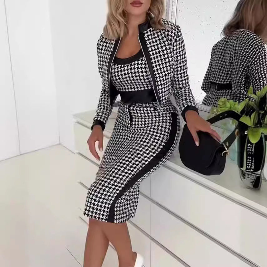 Women's Style Fresh Sweet Slim Fit Printed Suits