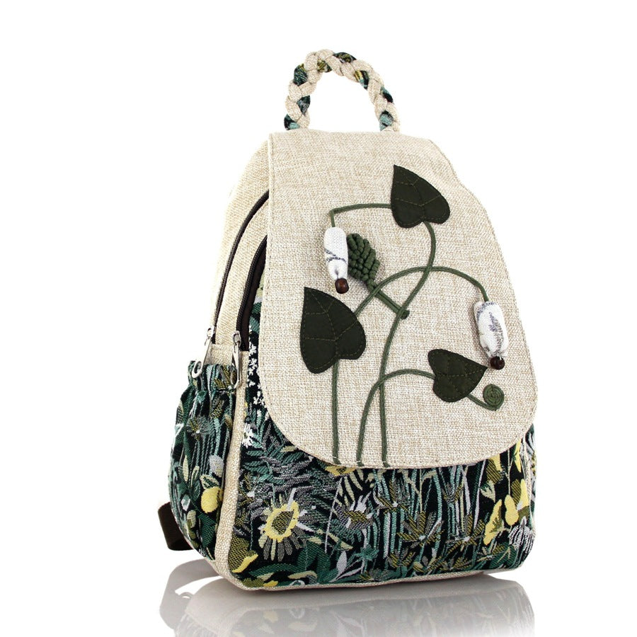 Artistic Style Personalized Simple Zipper Fabric Backpacks