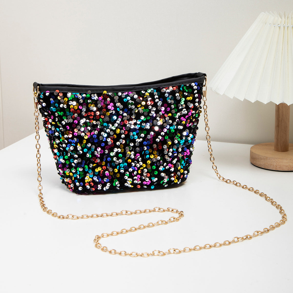 Women's Trendy Cool Sequin Summer Fashion Clutch Dinner Party Bags