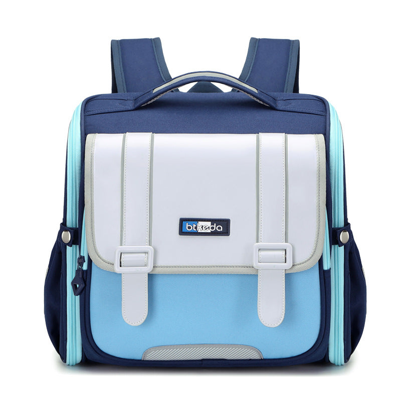 Children's Version British Style Large Capacity Pressure Relief Support Elementary School Students' Schoolbags