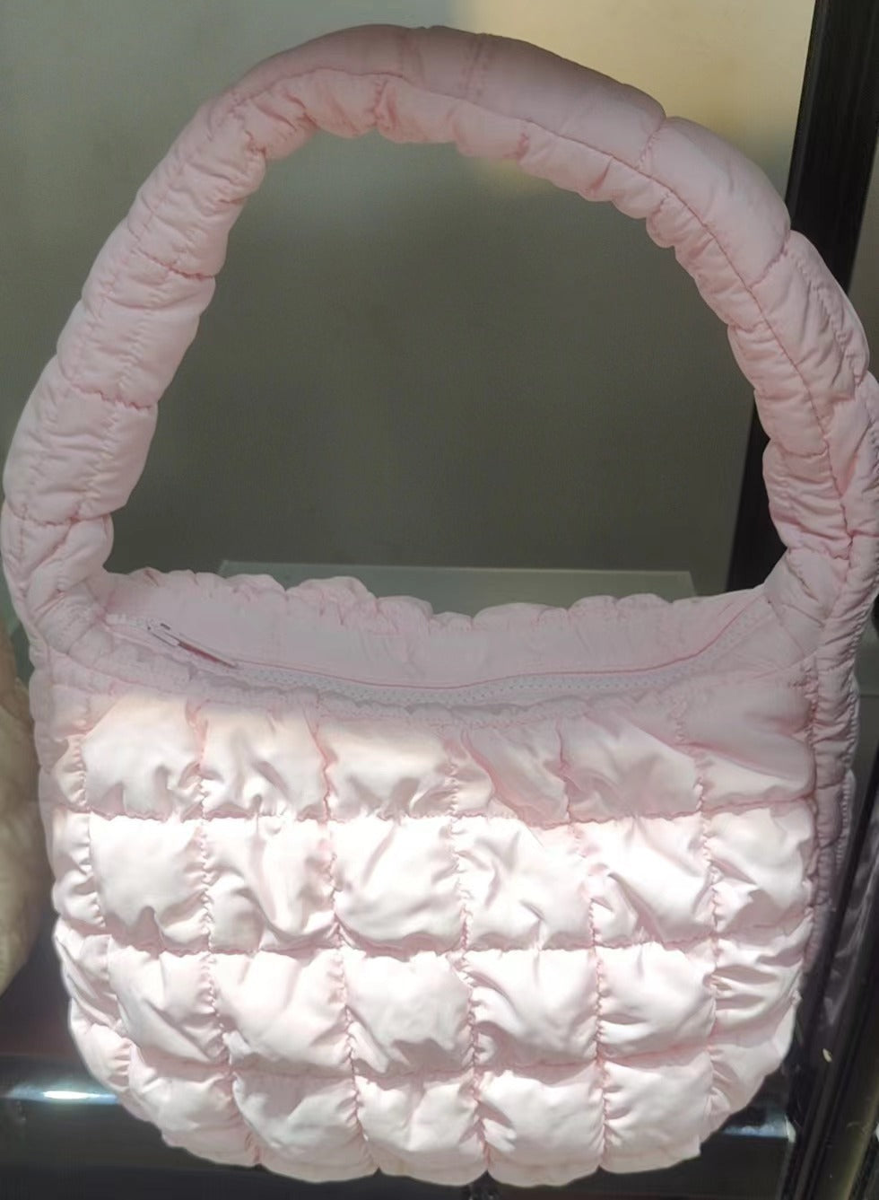 Women's Pleated Cloud Niche Plaid Bubble Down Shoulder Bags