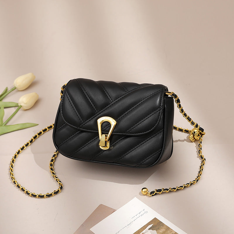 Women's Rhombus Simple Chain Fashion Shopping Trendy Crossbody Bags
