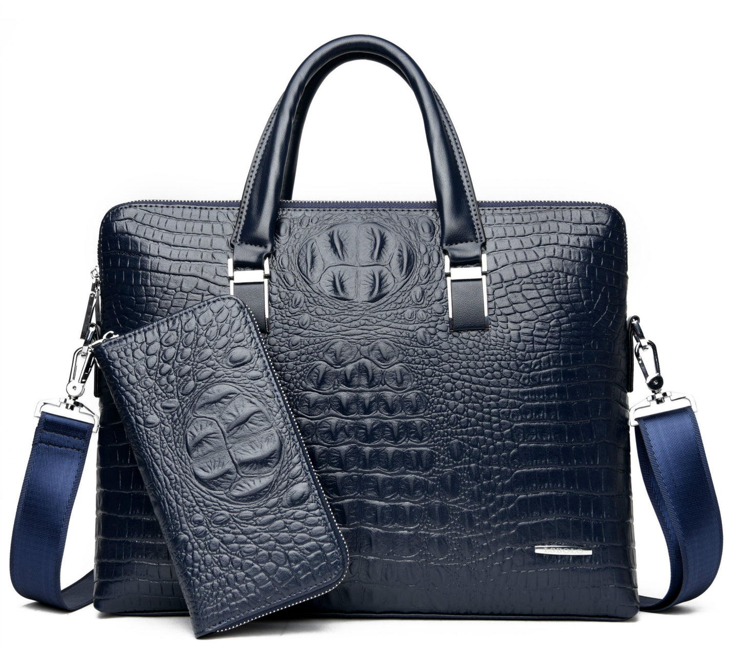 Men's Fashion Alligator Print Document Computer Gift Men's Handbags