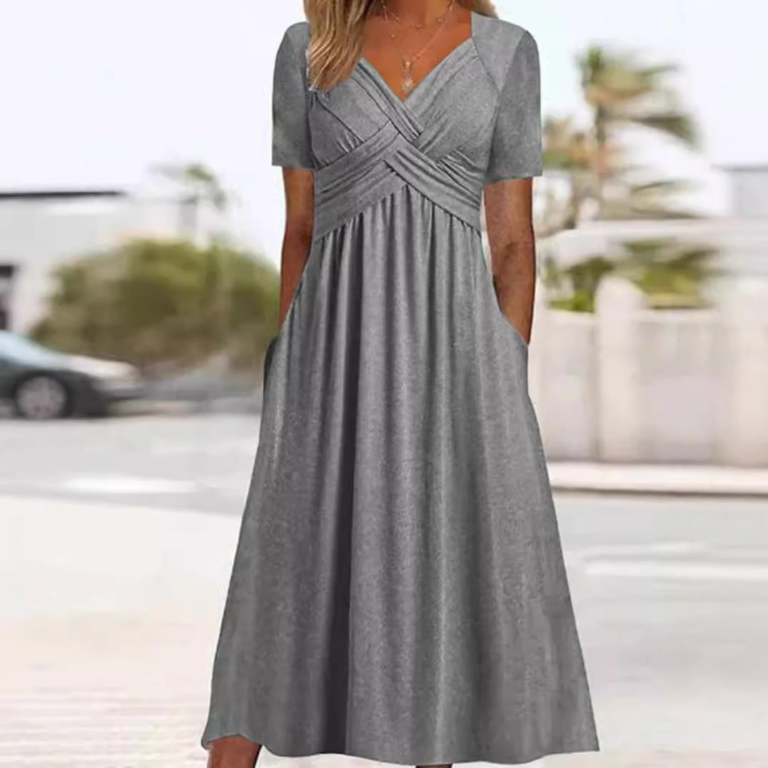 Women's Autumn Solid Color Sleeve Special Dress Dresses