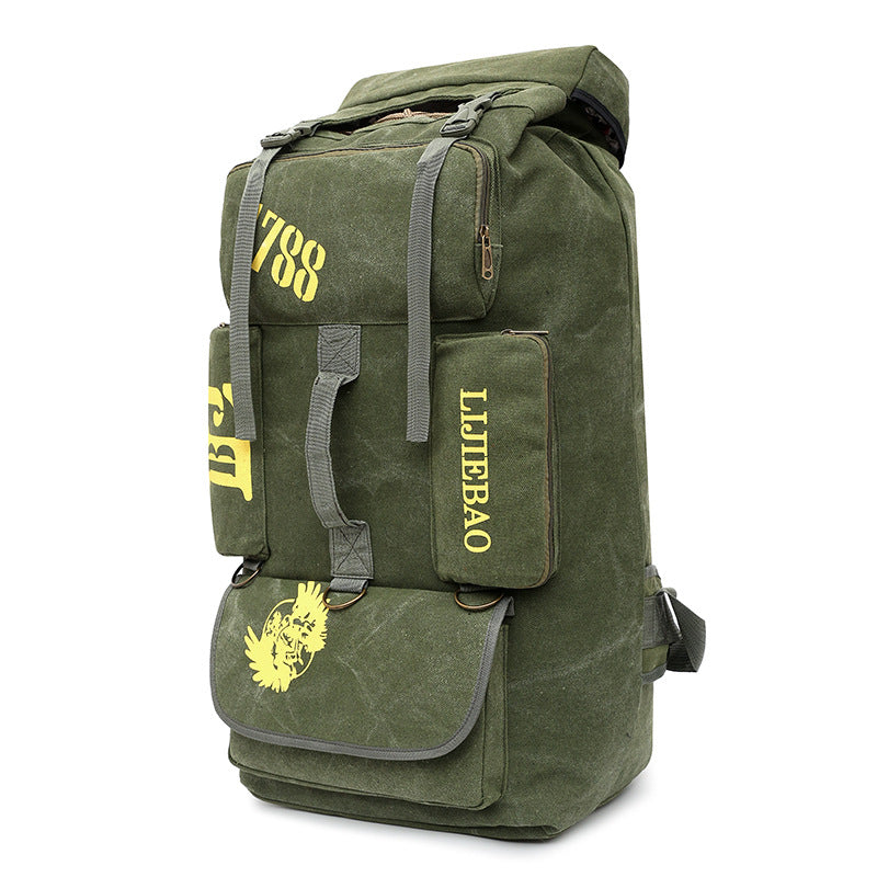 Trendy Large Capacity Breathable Canvas Hiking Backpacks