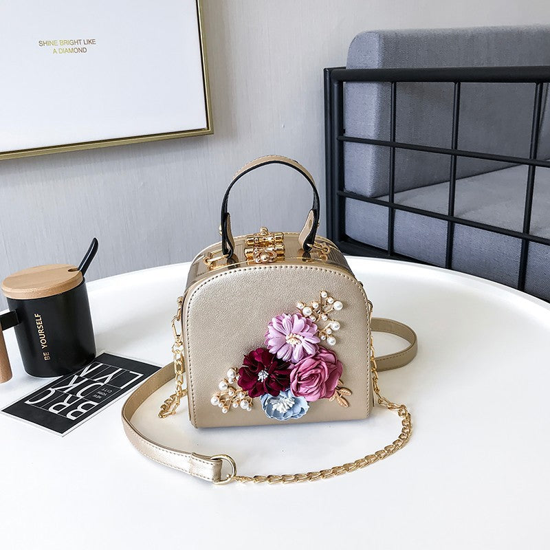 Women's Trendy Fashion Flower Chain Mini Crossbody Bags