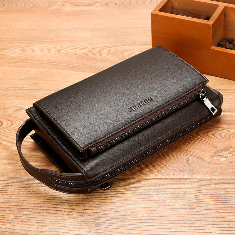 Men's Clutch Password Large Capacity Leather Fashion Men's Handbags