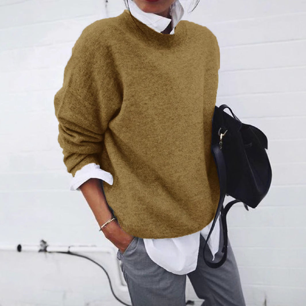 Women's Knitted Long Sleeve Pullover Hoodie Sweaters