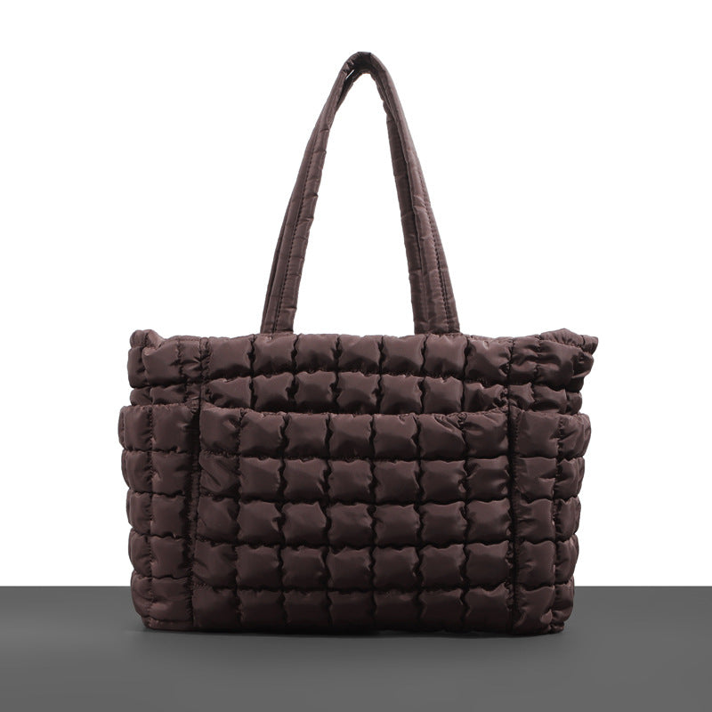 Women's High Quality Fluffy Portable Quilted Sponge Laptop Bags