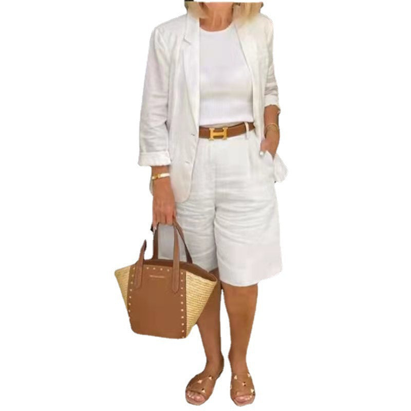 Women's Graceful Unique Cotton Small Two-piece Suits