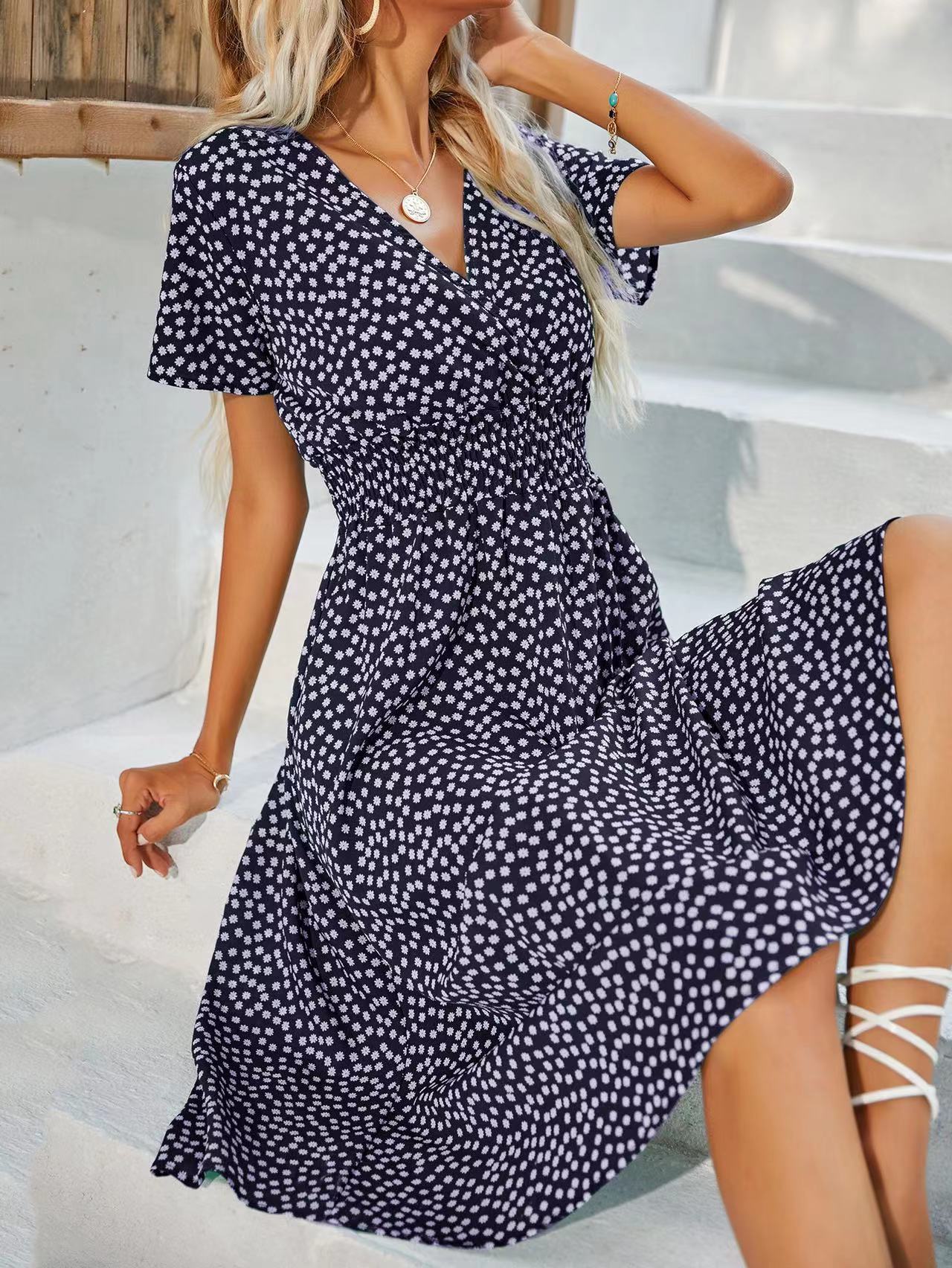 Women's Long-term Supply Summer Floral Print Dress Dresses