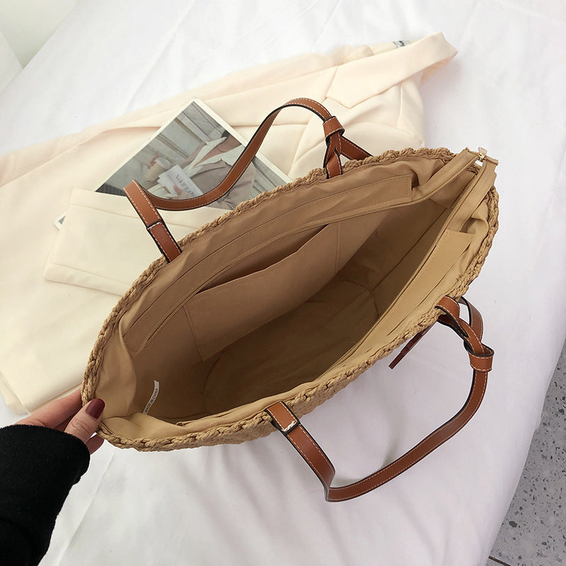 Women's Summer Fashion Straw Niche High-grade Large Tote Bags