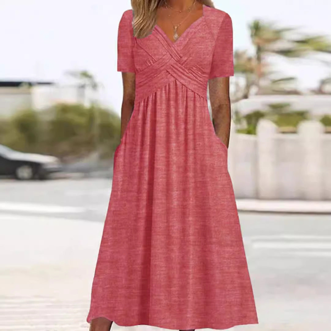 Women's Autumn Solid Color Sleeve Special Dress Dresses