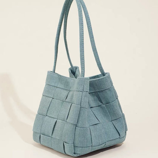 Women's Niche Hand-woven Simple Fashion Canvas Shoulder Bags