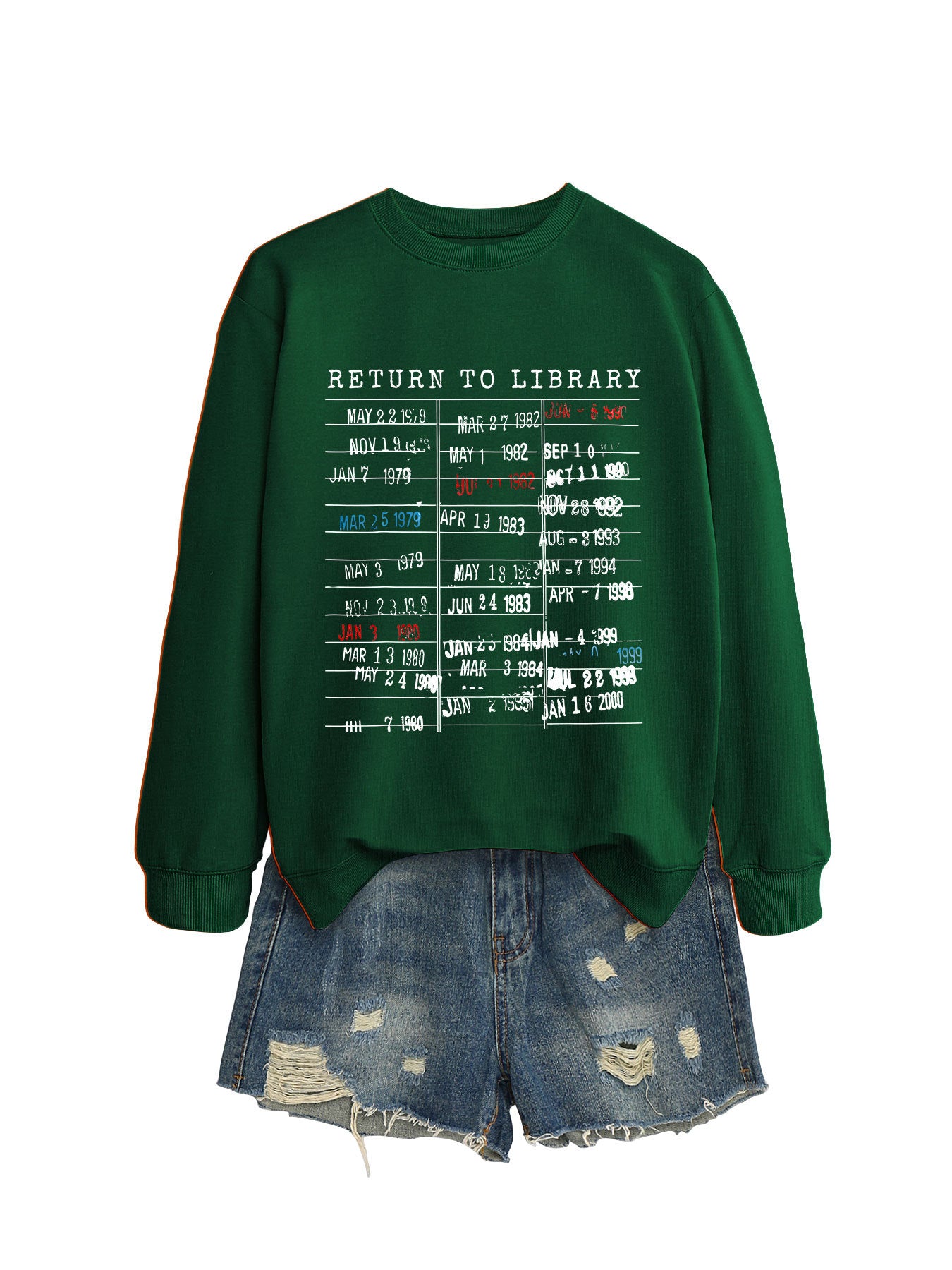 Women's Personalized Printed Fashion Round Neck Loose Sweaters