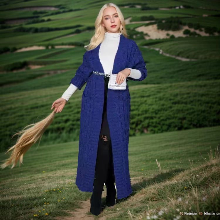 Women's Twist Pocket Fashion Sexy Casual Long Sweaters