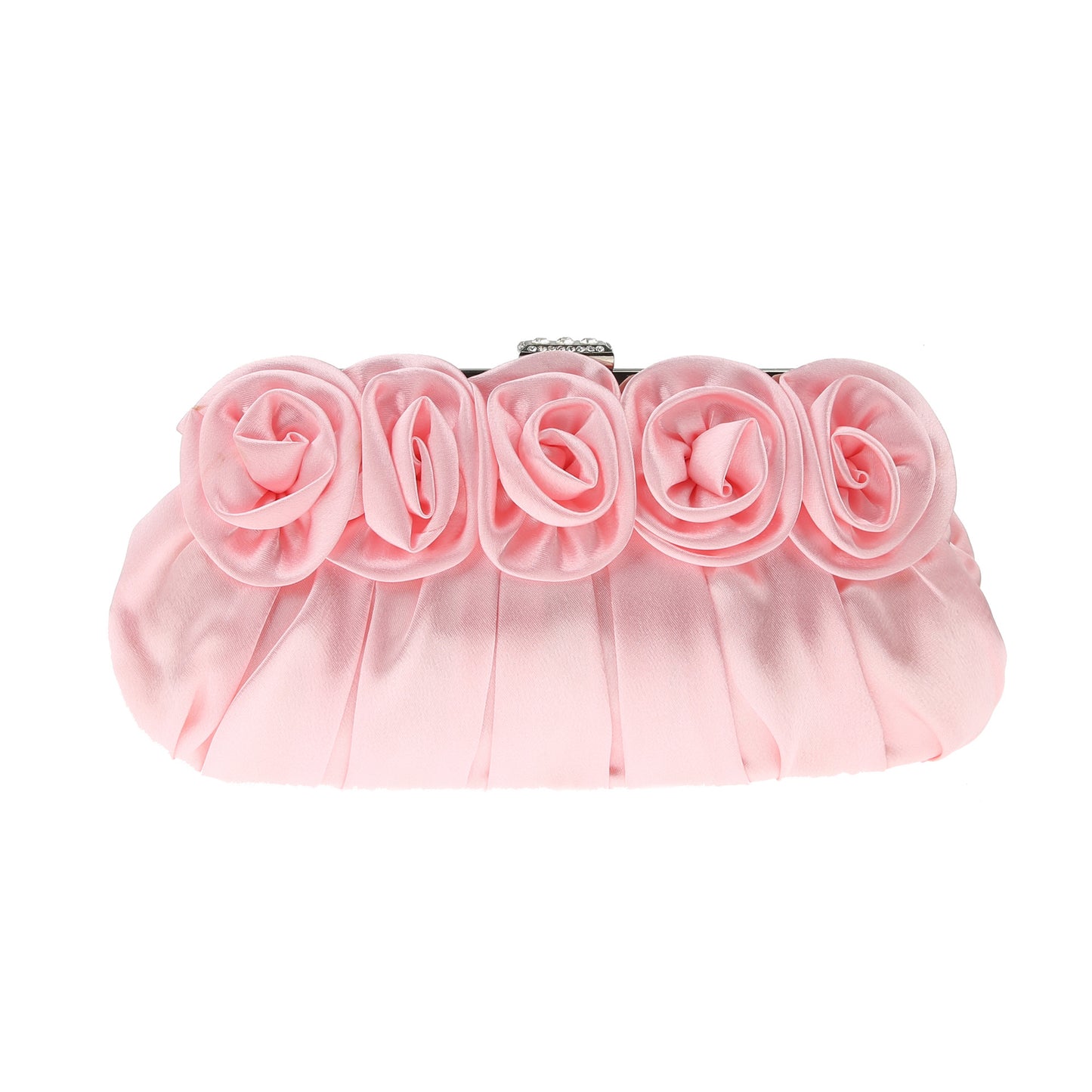 Women's Simple Three-dimensional Flower Satin Clutch Chain Evening Bags