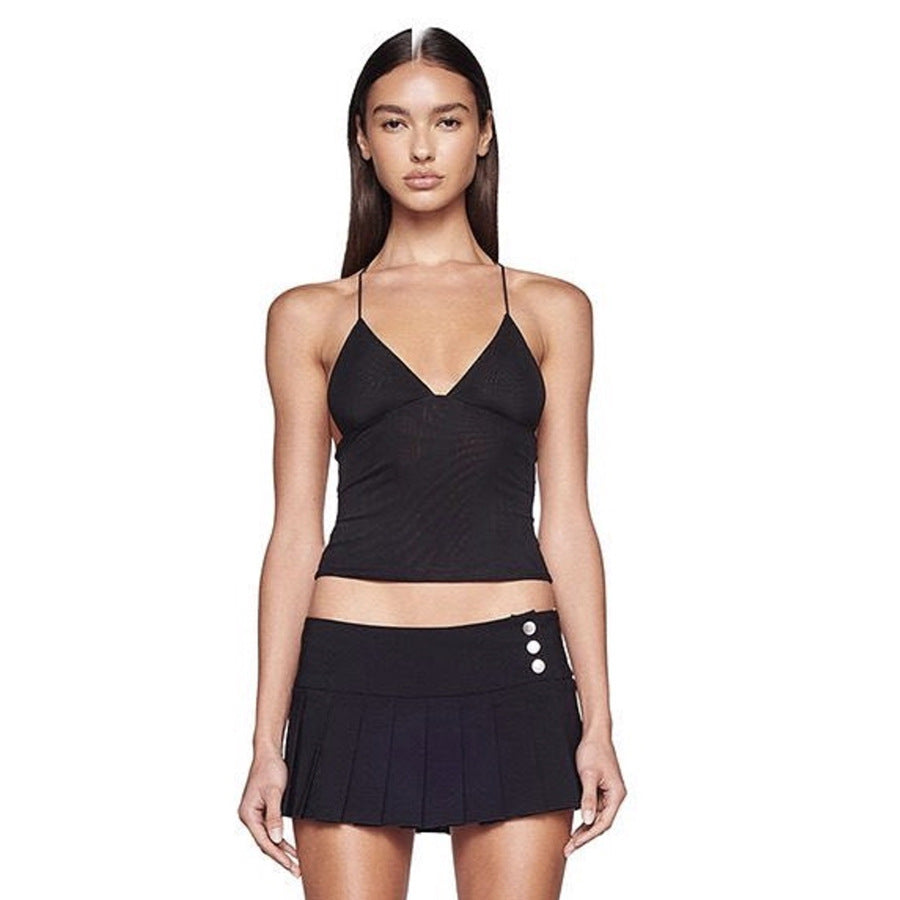 Women's Sexy Hot Style Butterfly Lace Up Mesh Tops