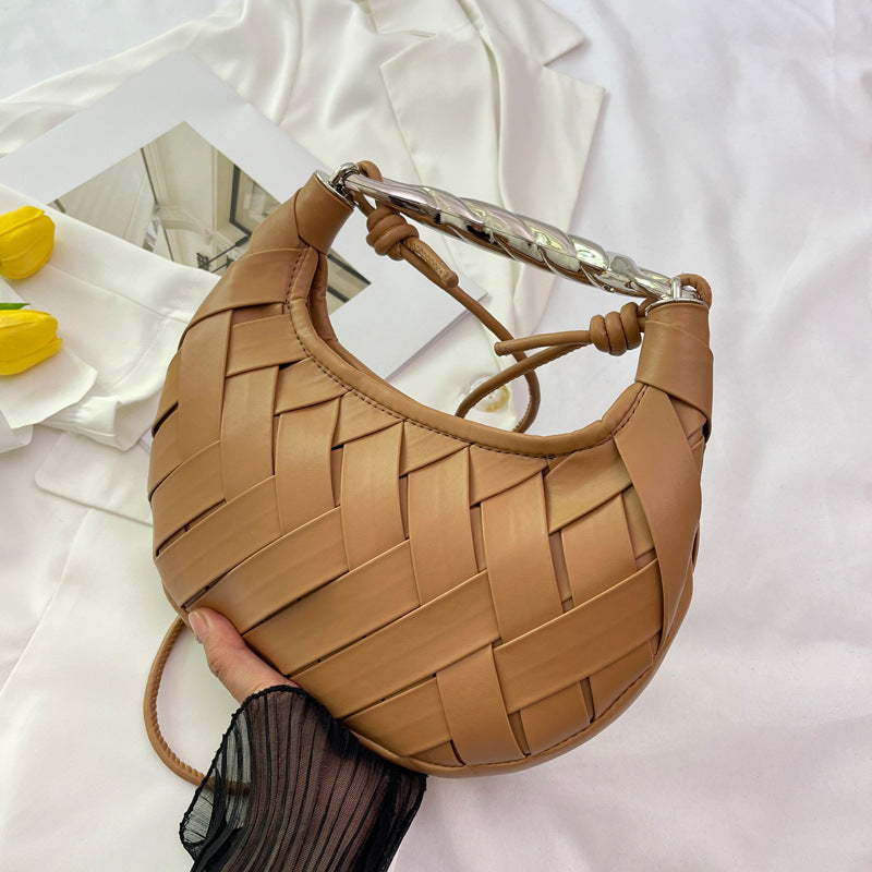 Women's Woven Bird's Nest Light Luxury Fashion Portable Crossbody Bags