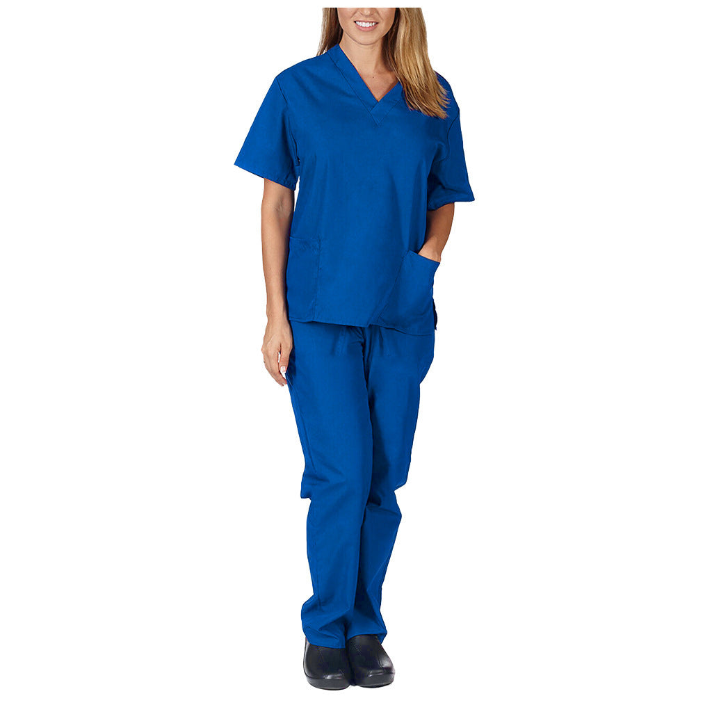 Women's Solid Color Pocket Nursing Work Uniforms Uniform
