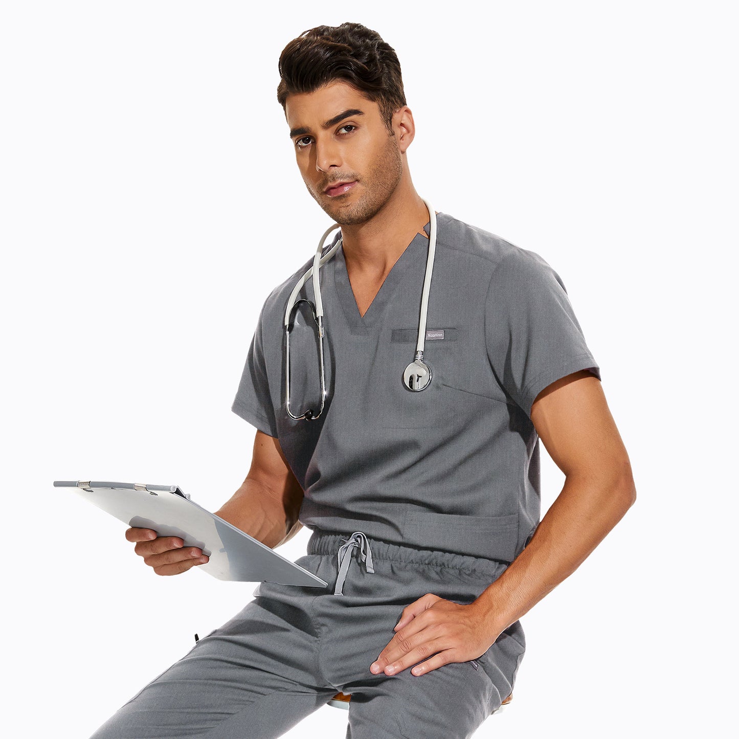 Women's & Men's Hospital Korean Hand Washing Short-sleeved Doctor Uniform