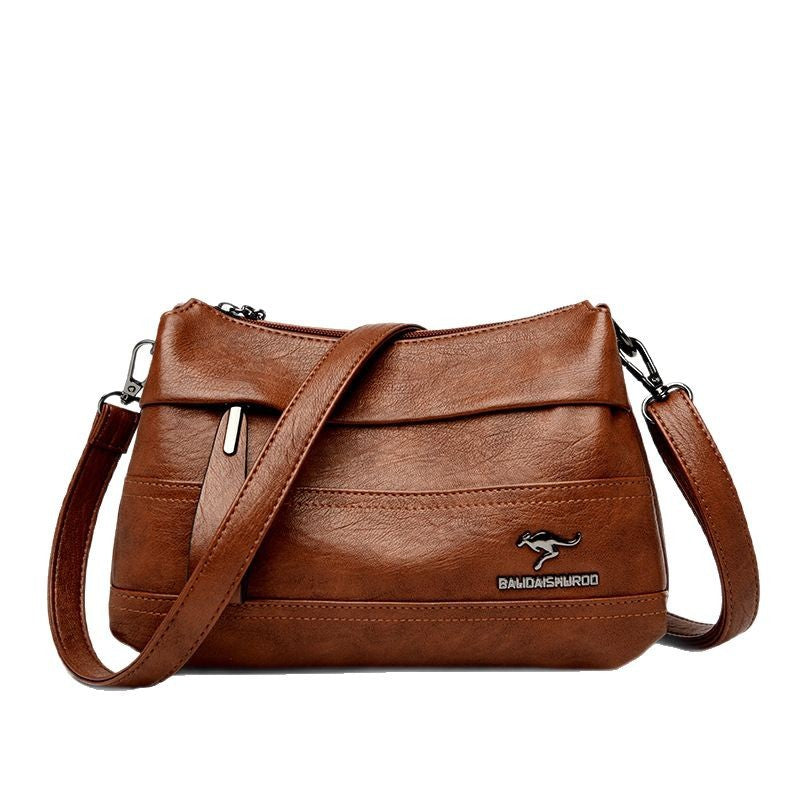 Women's Leather Mother Fashion Stitching Large Capacity Crossbody Bags