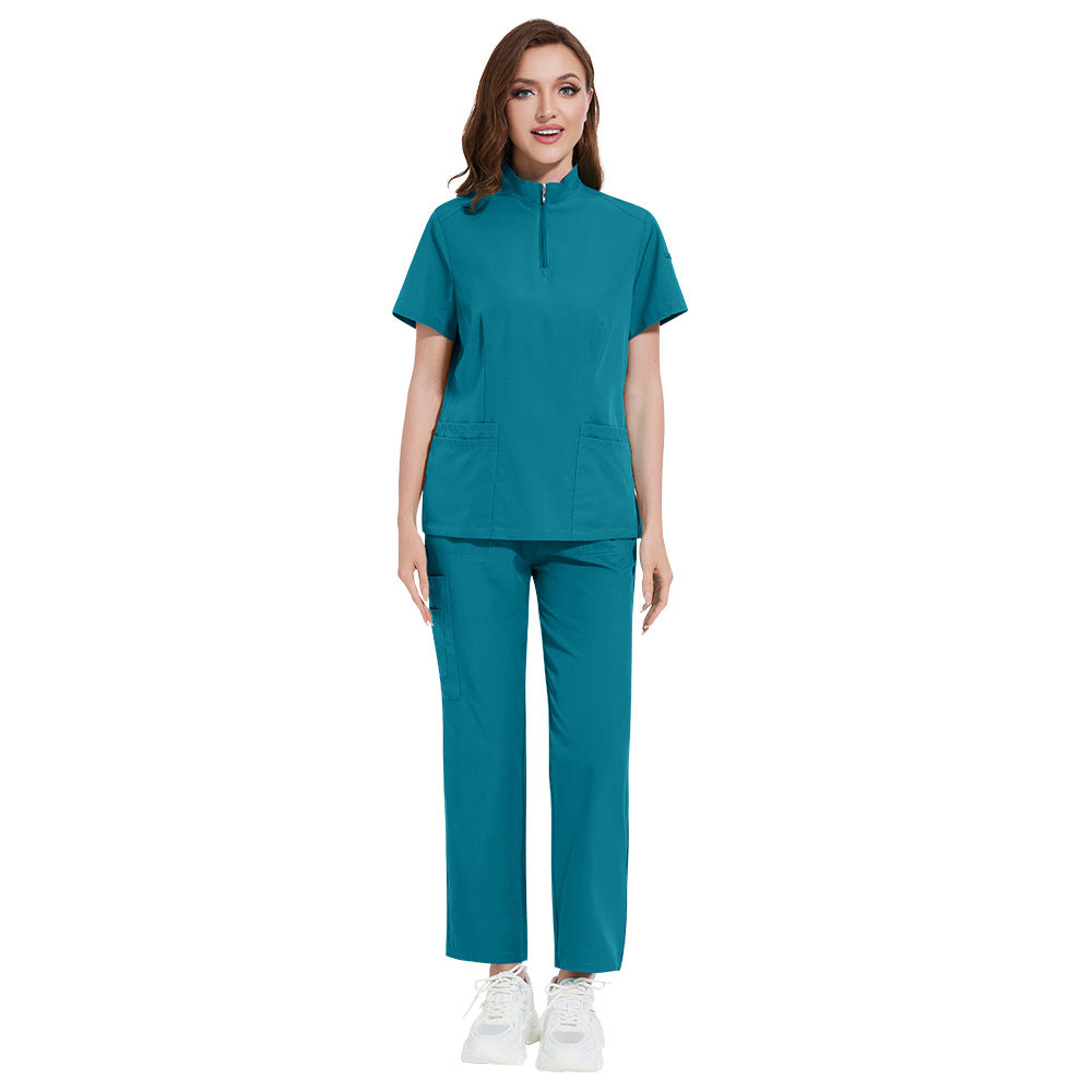 Women's Stand Collar Nurse Work Clothes Hand Uniform