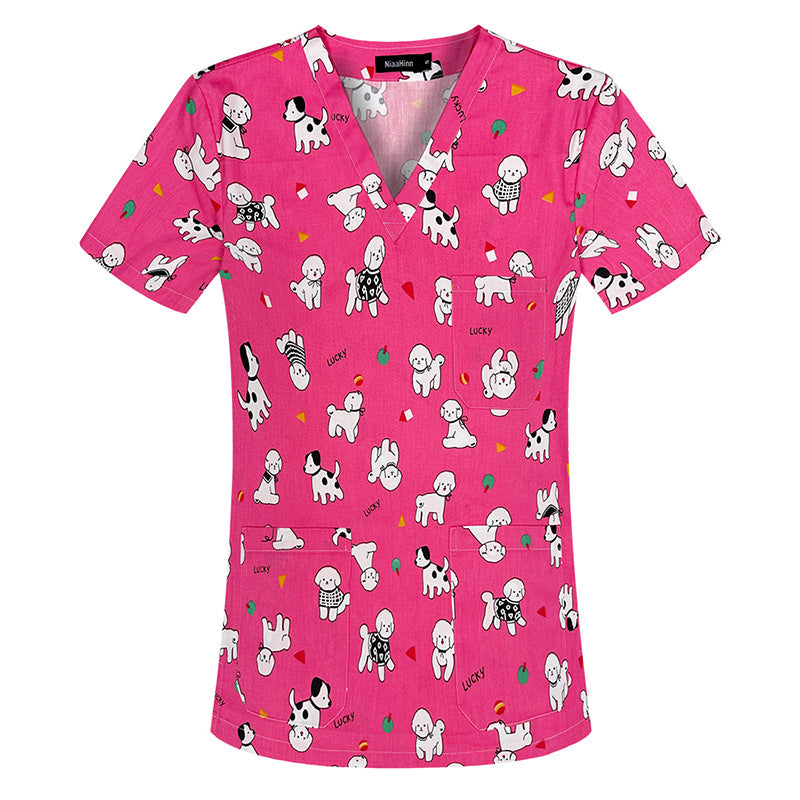 Sleeve Split Doctor Hand Washing Summer Thin Cotton Uniform