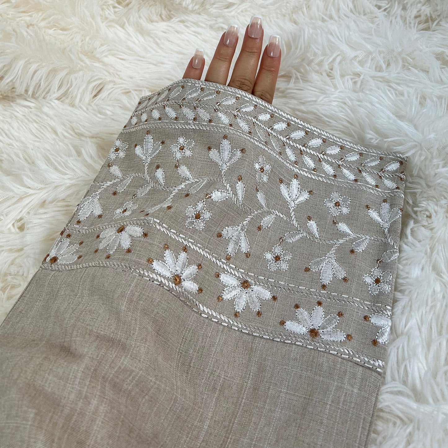 Slouchy Turkish Embroidery Elegant Dress Robe Clothing
