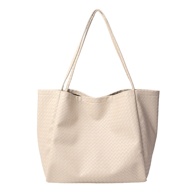 Women's Style Large Capacity Totes Simple Soft Leather Shoulder Bags