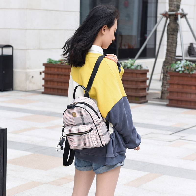 Women's Korean Fashionable Large Capacity Plaid Mom Shoulder Bags