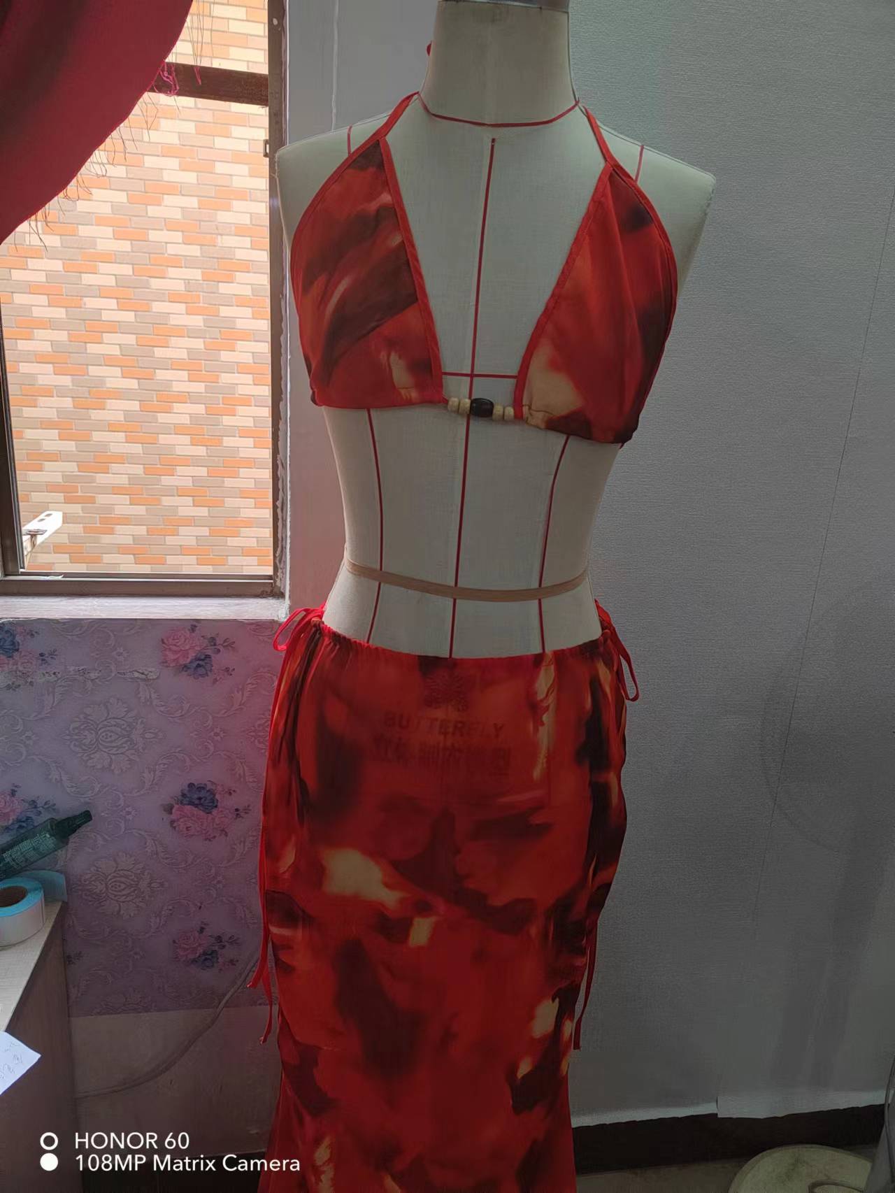 Trendy Printed Sexy Bikini Strap Casual Suits