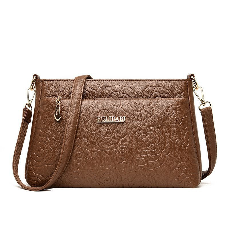 Women's Style Embossed Peony Trendy Mummy Super Shoulder Bags