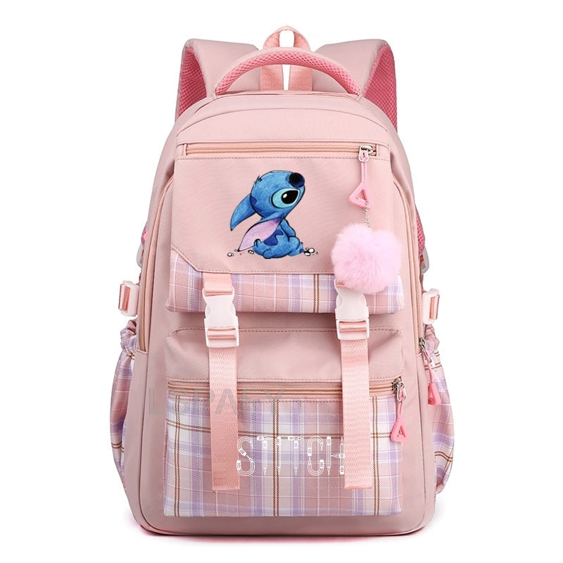 Children's Star Stitch Schoolgirl Young Cartoon Backpacks