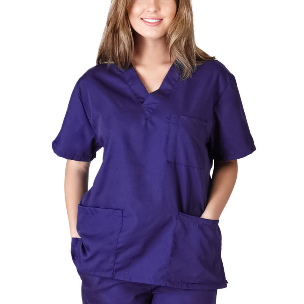 Women's & Men's & Cotton Sleeve Nurse Nursing Gown Uniform