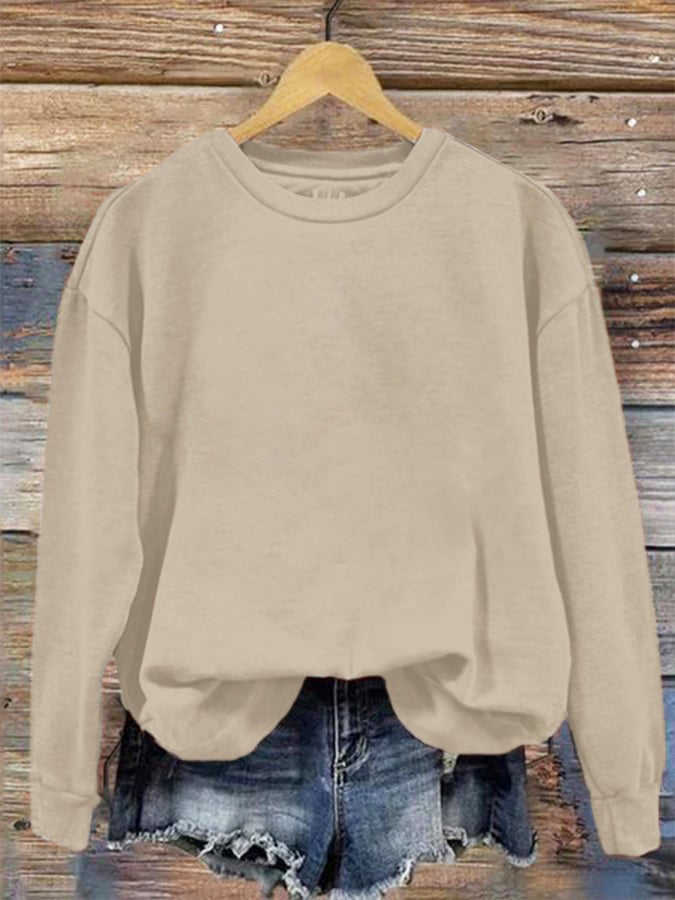 Round Neck One Piece Change Printing Sweaters