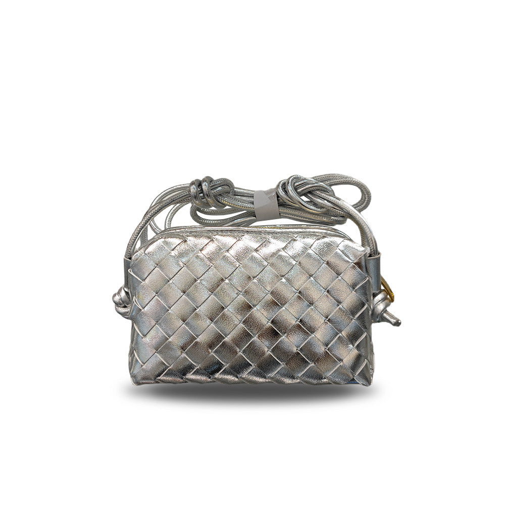 Women's Woven Cloud Genuine Leather Made Korean Shoulder Bags