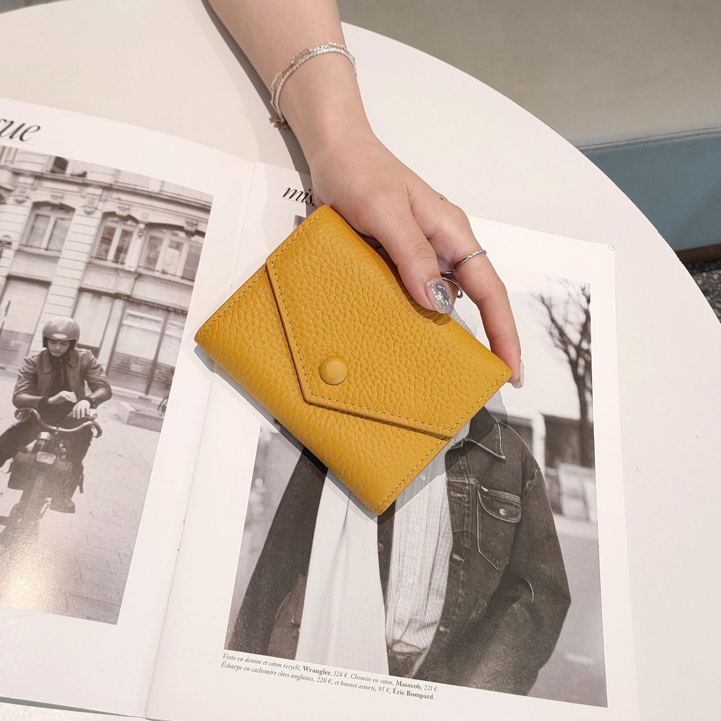 Women's Style Trendy First Layer Cowhide High Ladies Wallets