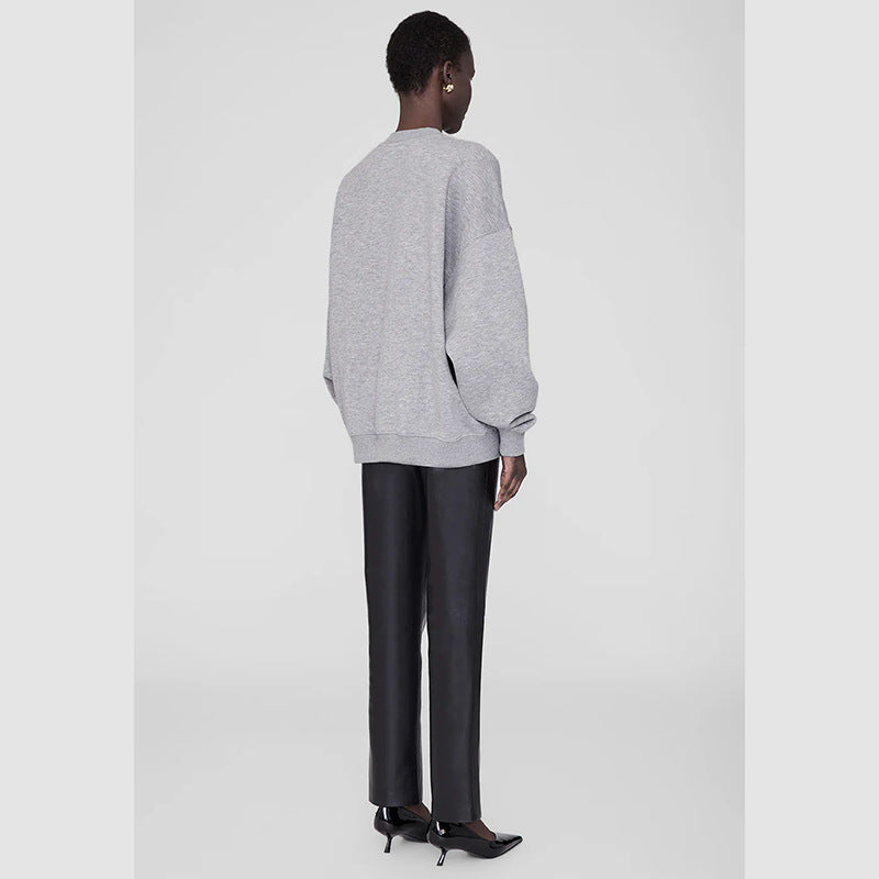 Women's Winter North American Niche Classic Special Affixed Cloth Sweaters