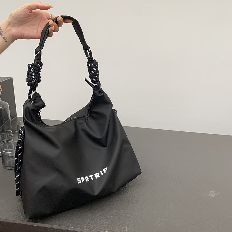 Women's Simple Letter Large Capacity Oxford Cloth Tote Bags