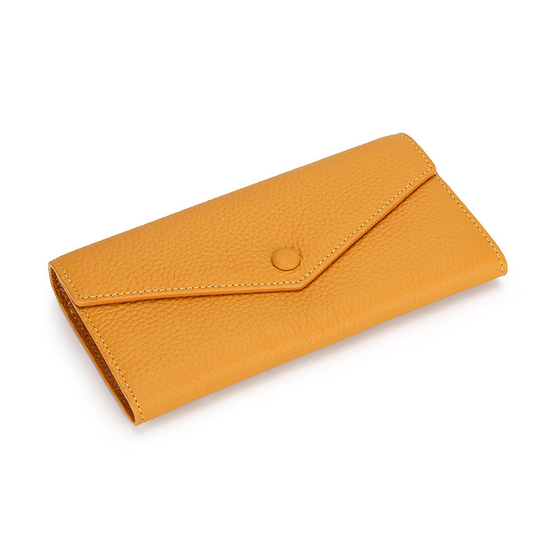 Women's Pure Leather Long Genuine Large Capacity Ladies Wallets
