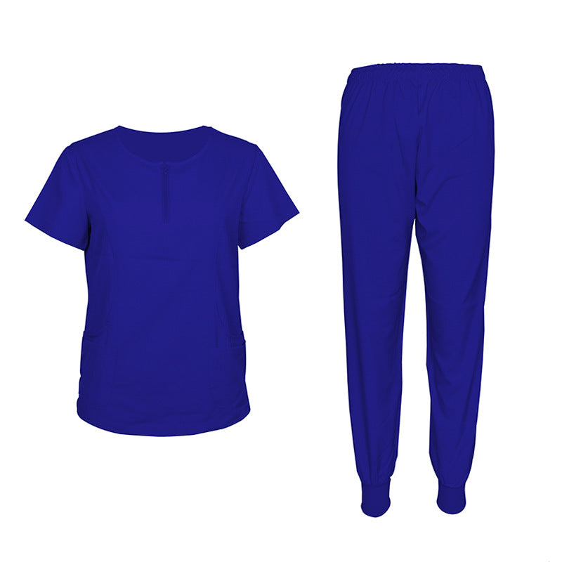 Split Sleeve Beauty Salon Care Work Uniform