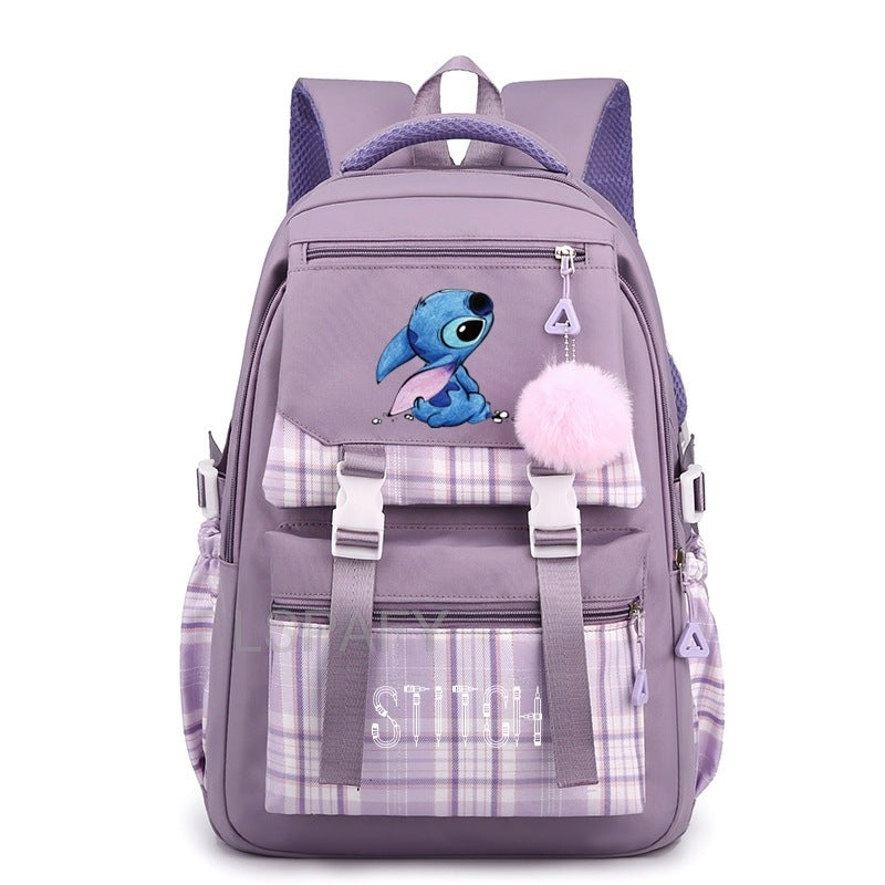Children's Star Stitch Schoolgirl Young Cartoon Backpacks